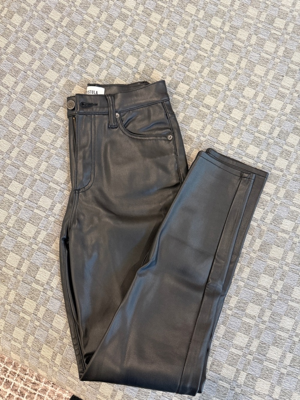 Pistola Black Faux Leather Pants